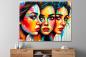 Preview: gesichter bunt handgemalt -peggy liebenow- kunst original kaufen